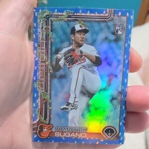 Blue Holographic Baseball Trading Card